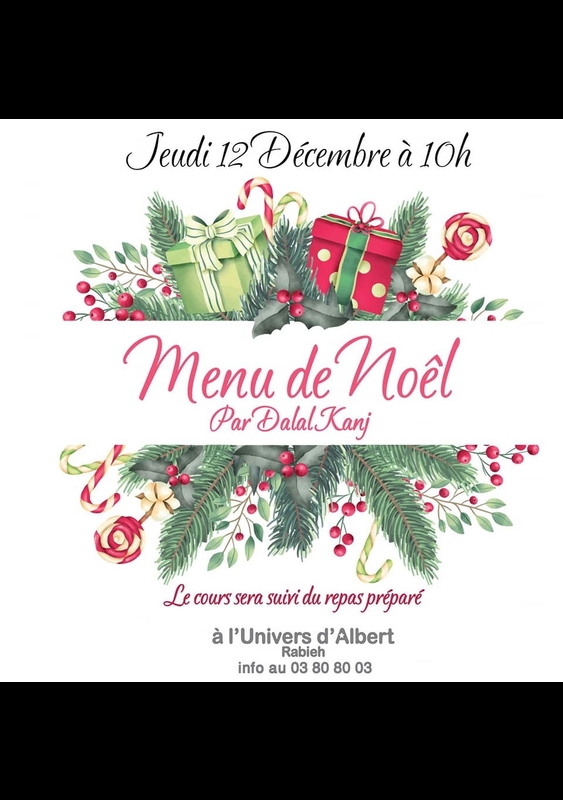 l'Univers d'Albert Menu de Noel